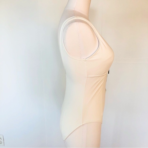 RALPH Lauren white one-piece gold front zip swimsuit 8 - Picture 11 of 12